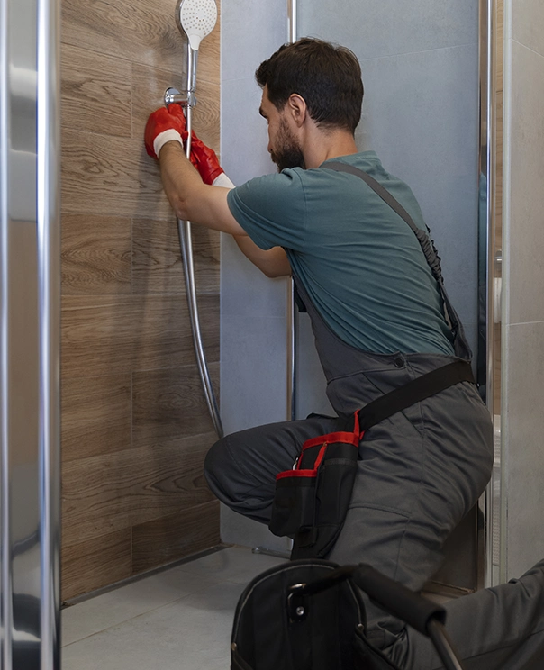 Travaux de plomberie dans une salle de bain